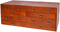 4-Piece Desktop Drawers Stackable Wood Desktop Cabinet with 3 Drawers Tabletop Storage Organization Box Drawer Cabinet for Bedrooms, Offices, Dormitories, Kitchens (Brown) by Unknown