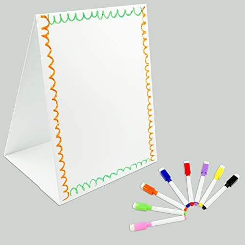 Magnetic Tabletop Desktop Easel &Whiteboard with Bonus 8X Dry Erase Markers. Double Sided and Self-Standing (16” X 12.5”) (Pack of 2) - Image 6