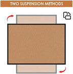 Bulletin Board 48 x 36, Black Aluminium Framed 4x3 Corkboard , Large Wall Mounted Notice Board with 18 Push Pins for School, Home & Office - Image 6