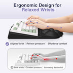 Sushret Cloud Wrist Rest with Keyboard Stand, Keyboard Riser with Wrist Pad - Image 3