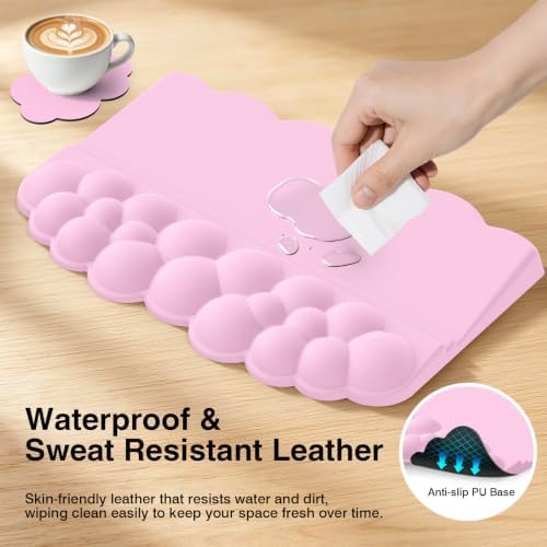 Sushret Cloud Wrist Rest with Keyboard Stand, Keyboard Riser with Wrist Pad - Image 6