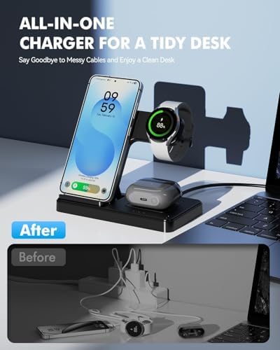 3-in-1 Charging Station for Samsung, Foldable Wireless Charger Stand - Image 6