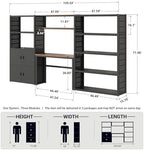 FLEXIMOUNTS 129" L Modular Garage Storage Cabinet with Workbench, Black - Image 2