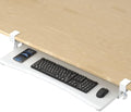 suptek Large Keyboard Tray Under Desk Pull Out with C Clamp Mount, Computer Keyboard & Mouse Tray, 34 (38 Including Clamps) x 11.8 inch Slide-Out Platform Computer Drawer for Typing, White, DSF1LW by suptek