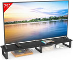 YAOHUOO 59" Large TV Riser for 32-75 inch TV, TV Riser Stand Shelf,Black by YAOHUOO