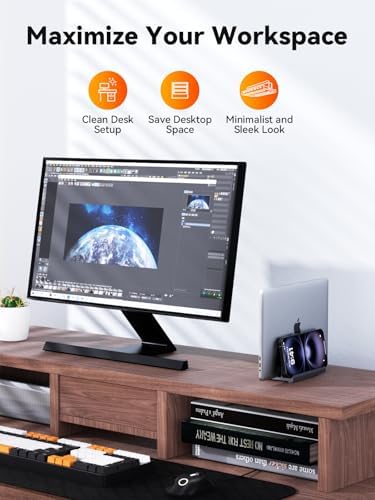 Laptop Docking Station Stand Dual 4K Monitor: QUUGE USB C Docking Station Dual Monitor for Laptop, 2 HDMI (Single 4K@120Hz), 2 USB3.0 Ports, 100W PD, RJ45 Ethernet, Universal Laptop Stand USB C Dock - Image 5