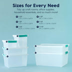 IRIS USA Storage Bins with Lids |Made in USA| 4 Qt - (6-Pack) - Clear - Image 4