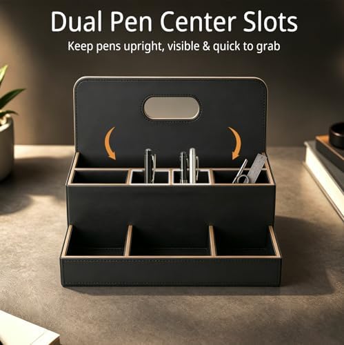 Mail Organizer Countertop, Pencil Holder, Office Supplies File Bill Sorter - Image 5