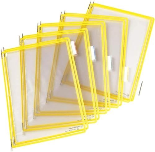 tarifold Wall Mount Reference System, 10 Pockets, Expandable, Yellow - Image 4