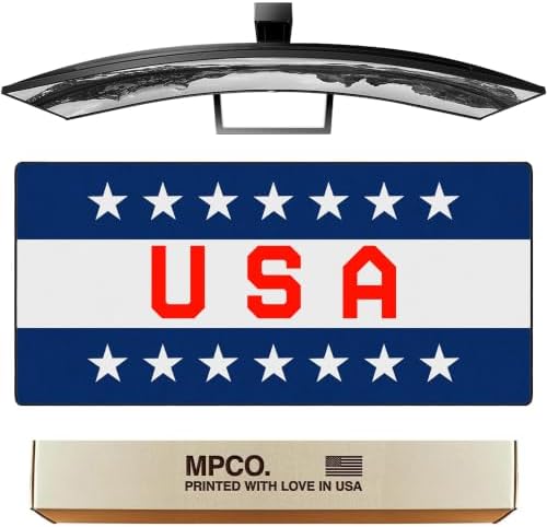MPCO. Star Spangled Banner Gaming Desk Pad, 36" x 17" Duraglyde Desk Mat by TheMousepadCompany