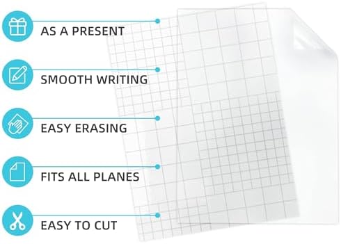 T&W SAME FILM 20 Pcs Dry Erase Board Sticker- Whiteboard Stickers-8.3''x11.7'' Removable Dry Erase Sheets- Fridge Dry Erase Paper for Wall/Desk/Refrigerator/Door/Locker/Home/Office/Classroom (Clear) - Image 3