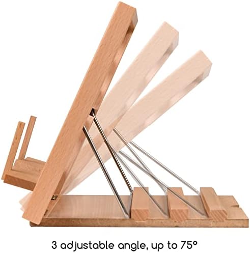 MEEDEN Book Stand with Page Holder Clips: 13.39" x 9.25" Cookbook Holders - Image 4