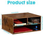EMERIT Printer Stand Shelf with Storage Wood Desk Paper Organizer for Home/Office, Printer Riser, 2 Tier - Image 4