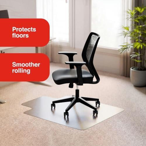Staples Office Chair Mat with Lip, Low-Pile Carpet, 48" x 36" - Image 2