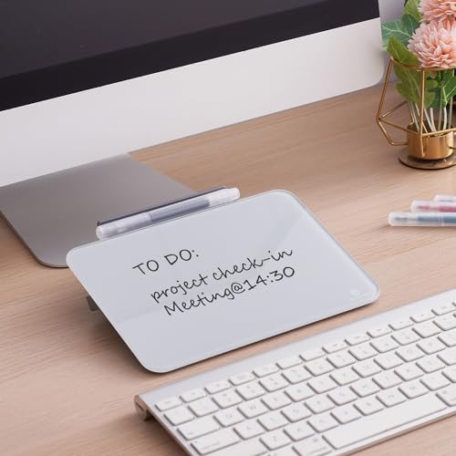Small Desktop Glass Dry-Erase whiteboard - 8 X 6 Inches × 2 - Image 4