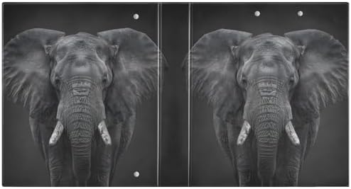 JIPONI 3 Ring Binder African Elephant 1 Inch Round Binders for Men Women Students, Cute File Organizer for Office School, 2pcs - Image 2