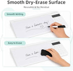 16"x7" Glass Desktop Whiteboard with Calculator, White - Image 3