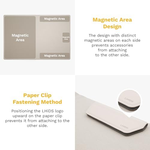LHiDS Creative Magnetic Business Portfolio Lite Resume Padfolio Organizer with Clipboard, Paper Clip, Writing Pad, Pen/Card Holder, Magnetic Closure for Work, School and More (Apricot, A4/Letter) - Image 2