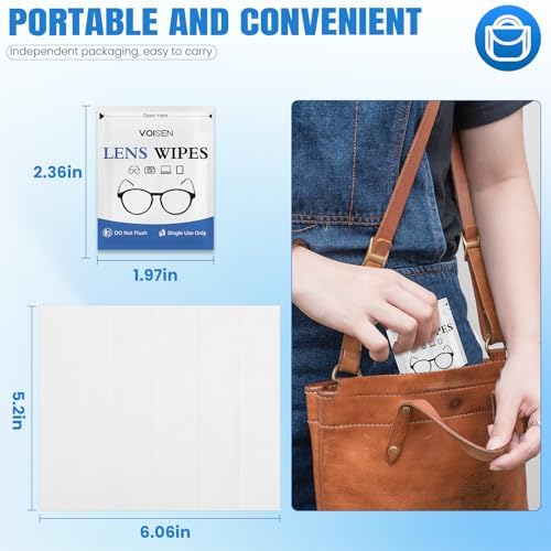 VOISEN Lens Wipes for Eyeglasses,800 Pack Eye Glasses Cleaner Wipes - Image 3