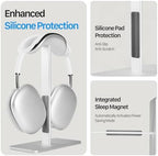 Headphone Stand for AirPods Max 2 & 1 Auto Sleep Mode, Silver - Image 5