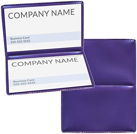 StoreSMART - Metallic Violet Folding Business Card Holders - 500 Pack - Polypropylene Plastic (RPP2915MV-500) by StoreSMART