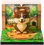 3D Memo Pad, 3D Calendar 2027, Time Piece Calendar, Tear-Off Calendars 2027, 3D Paper Carving Art Memo Pad, Art Carving Sticky Notes for Office Home Gifts Ornaments (Pixel Corgi) by JCSY