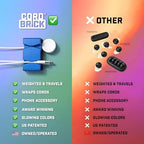 CordBrick 2PK Silicone & Steel Weighted Nightstand Cord Holders. Travel Phone Charger Organizers. Useful iPhone Accessories. Small Gifts for Men, College Students. Tech Gadgets for Teens. Black - Image 6