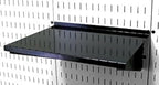 Wall Control Shelf 12in Deep Pegboard Shelf Assembly Pegboard and Slotted Tool Board - Black by Wall+Control