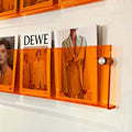 ROYALITA 2-Pack Acrylic Magazine Holder Brochure Holder, Orange 36 Inch by ROYALITA