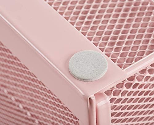 Annova Desk Organizer Wire Mesh 3 Tier Sliding Drawers Paper Sorter/Multifunctional/Premium Solid Construction for Letters, Documents, Mail, Files, Paper, Kids' Art Supplies (Light Pink) - Image 6