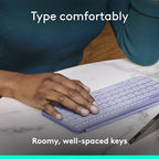 Logitech Keys-to-Go Bluetooth Keyboard for Windows, Android, Linux - Lilac - Image 4