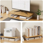 Monitor Stand Riser, 24 Inch Wood Desk Monitor Riser for Laptop/PC/Printer - Image 5