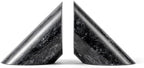 Fox Run Natural Polished Marble Bookends, Black, Set of 2 Angled Book Ends by foxrunbrands