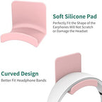 Headphone Hanger, Wall Mount Headphone Hook Under Desk, Headphone Holder Under Table, Adhesive Gaming Headphone Stand Hanger Desk Mount for Most Headphone,for PC Accessories(White) - Image 2