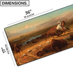 MPCO. The Last of the Buffalo Gaming Desk Pad, 36" x 17" Duraglyde Desk Mat - Image 2