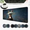 Desk Mat, Mouse Pad with Wrist Rest, 4-in-1 Large Mouse Pads for Desk, Ergonomic Mouse Pad and Keyboard Wrist Rest Gaming Keyboard Mat for Office,Donkey with Flower Crown by EFGWSDER