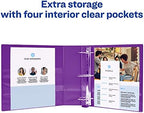 Avery Heavy-Duty View 3 Ring Binder, 5 Inch One Touch EZD Rings, 2.3/4.8 Inch Spine, 1 Purple Binder (79816) (Pack of 2) - Image 6