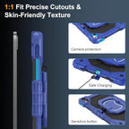 Case for iPad (A16) 11th/10th Generation 11/10.9 Inch 2025/2022, Ubearkk for iPad a16 case with Screen Protector, 360 Degree Rotating Stand Shoulder Strap Pencil Holder,Navy Black - Image 5