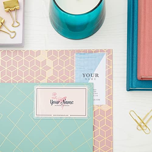 Juvale Business Card Holder Sleeves - Secure Adhesive Pockets - Index Card Holder for Notes - Storage Bin Labels & Clear Pocket Sleeves - Clear Plastic, 3.75 x 2 in, Pack of 200 - Image 4
