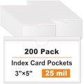 TOTiyea Clear Adhesive Pockets 200 Pack 3"×5",Strong Adhesive Backing by TOTiyea
