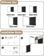 Mifuro 36"x24" Enclosed Bulletin Board, Lockable Weather-Resistant Aluminum Cork Noticeboard for School & Office, Silver Frame w/Black Flet - Image 4