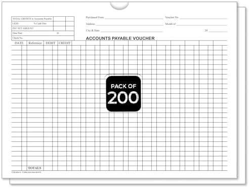 Accounts Payable Voucher Envelopes General Accounting Style, White 200 Pack by Unknown