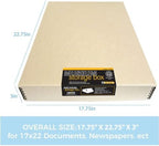 Lineco Museum Archival Storage Box, Drop Front, 17.75x22.75x3 in, Tan - Image 3