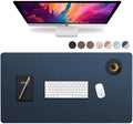 Vine Creations Leather Desk Mat Large 44" x 22", Desk Protector Mat, PU Leather Desk Pad, Large Mouse Pad, Desk Blotter, Desk Pads on Top of Desks, Desk Matt for Desktop, Office Desk Mat (Dark Blue) by VineCreations
