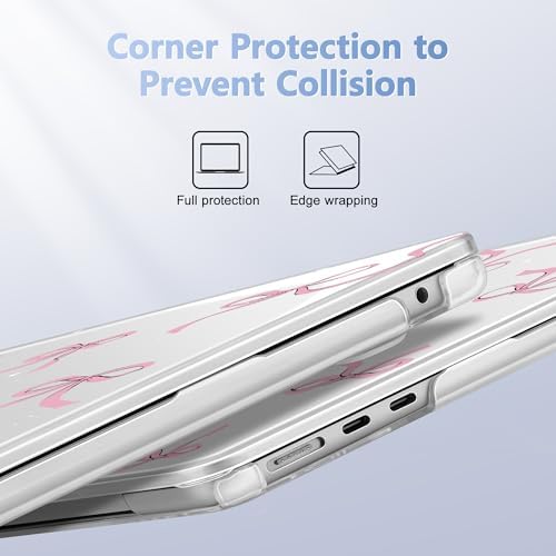 May Chen for MacBook Air 15 inch Case M5 M4 M3 M2 2026 2024-2023, Model A3448 A3241 A3114 A2941, Closes Seamlessly Hard Shell Laptop Cover with Keyboard Cover, Star Bow - Image 3