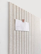 Slated Felt Bulletin Board Tiles | Cork Board Alternative for Walls | Wall Panels for Office & Home Decor | Aesthetic Pinboard & Photo Board | 12-Pack (11.8" x 11.8") with Adhesive | Ivory - Image 2