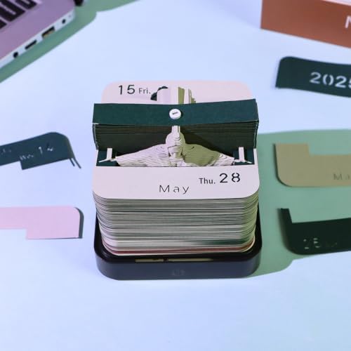2027 3D Paper Carving Desk Calendar With LED Light (Jesus) - Image 2
