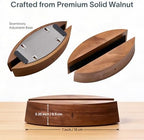 Nordik Vertical Laptop Stand - Adjustable Solid Walnut Laptop Dock - Image 4
