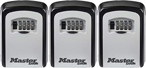 Master Lock Set Your Own Combination Wall Mount Lock Box, 5 Key Capacity, Black 5401EC (Pack of 3) by Unknown