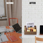 Mail Organizer Countertop,Mail Organizer For Desk,Mail Basket(Brown) - Image 4